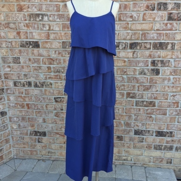 NWT Old Navy Layered Maxi Dress Blue S - Picture 1 of 7